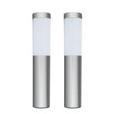 Contemporary Stainless Steel Solar Garden Stake Lights (Set of 2) - SPV Lights