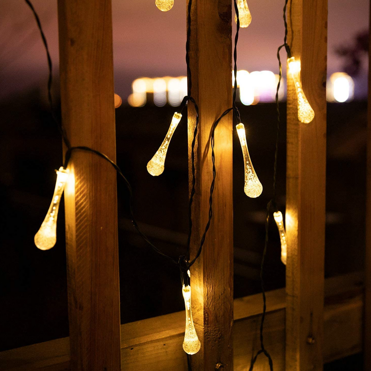 Water drop online solar string lights