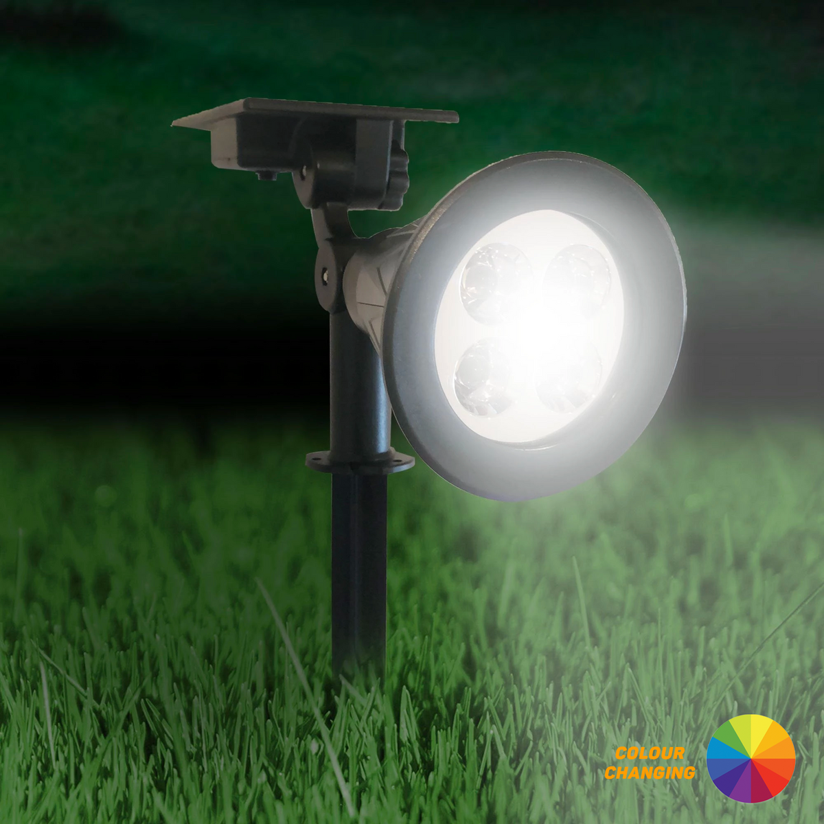 Coloured solar spot lights for garden deals
