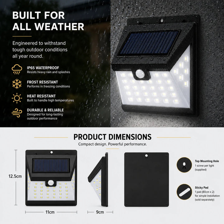 40 LED Solar Security Lights (Set of 2)