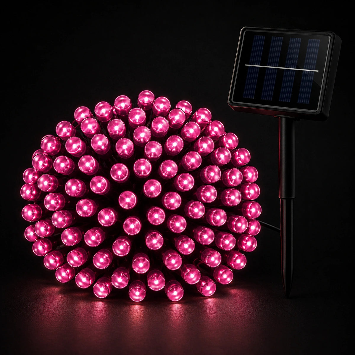 100 Pink LED Solar Fairy Lights | SPV Lights