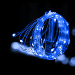 100 Blue LED Solar Micro String Lights