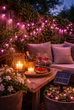 100 Pink LED Solar Fairy Lights
