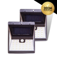 40 LED Solar Security Lights (Pack of 2) - 3-in-1 Sensor, Constant, Combination Lighting