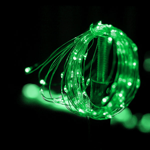 100 Green LED Solar Micro String Lights