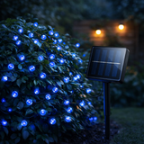 100 Blue LED Solar Fairy Lights