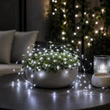 100 Bright White LED Solar Micro String Lights
