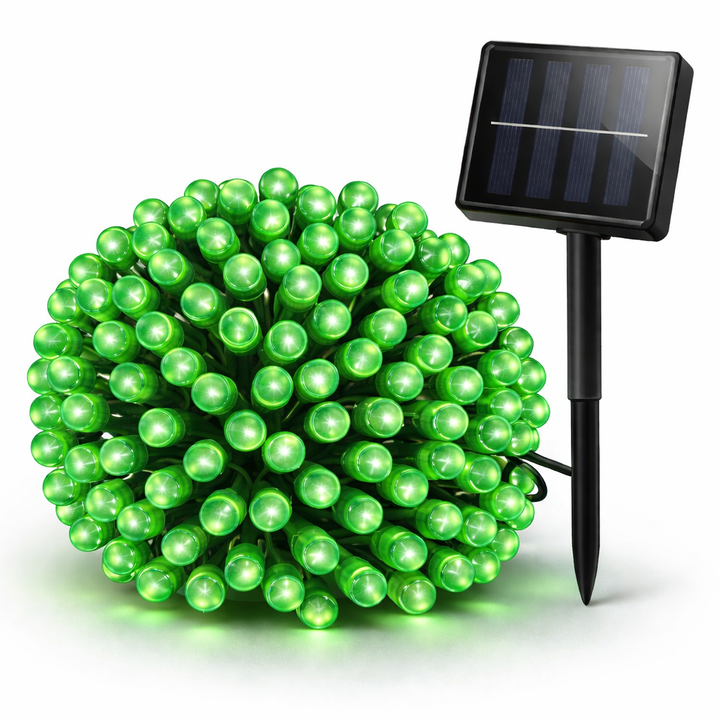 100 LED Green Solar Fairy Lights