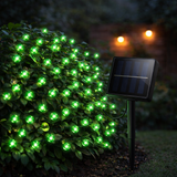 100 LED Green Solar Fairy Lights