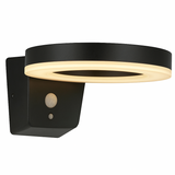Halo Black Solar Wall Light