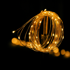 100 Warm White LED Solar Micro String Lights
