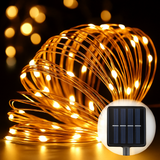100 Warm White LED Solar Micro String Lights