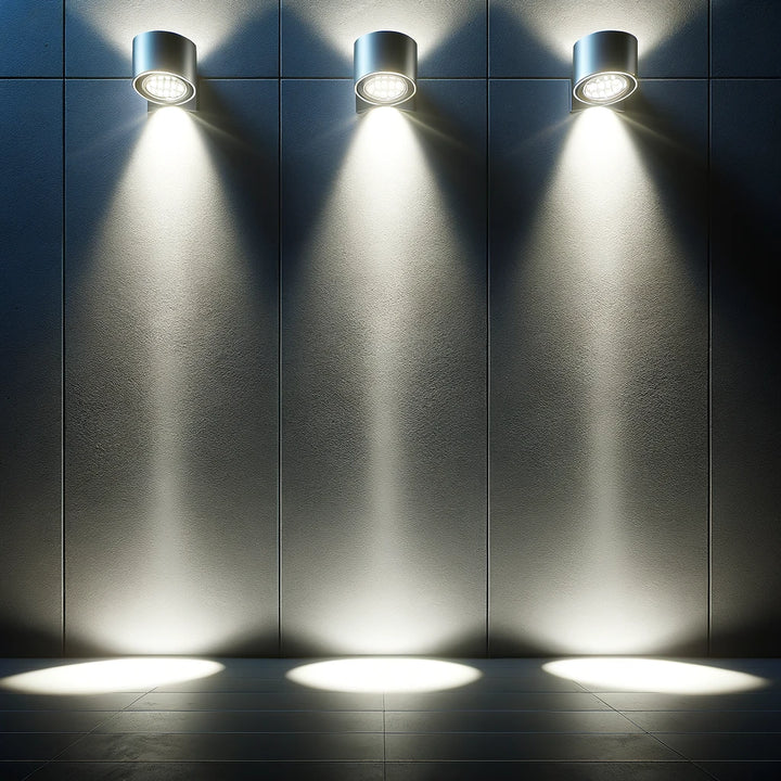 Ring S Silver Solar Wall Light