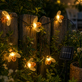 50 Warm White LED Bumble Bee Solar Fairy Lights