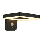 Square Black Solar Wall Light