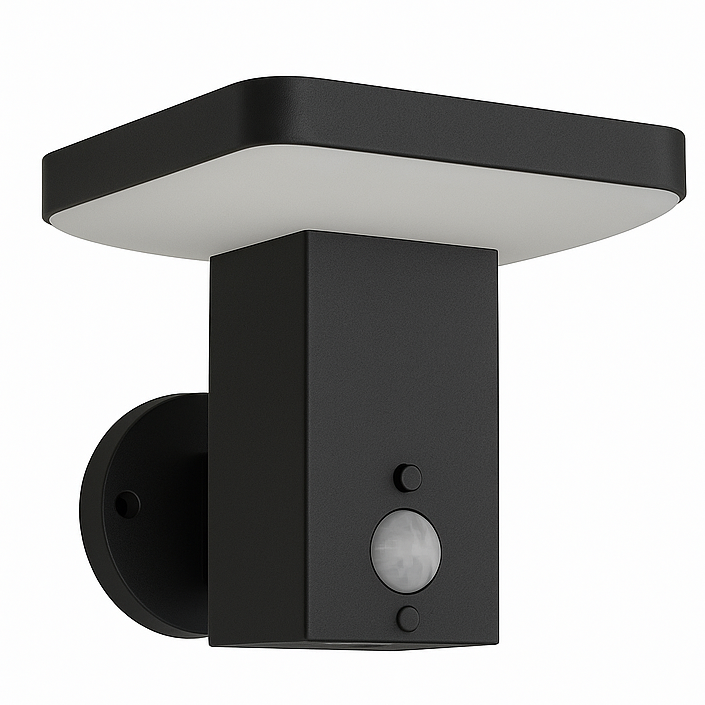 Tabeta Black Solar Wall Light