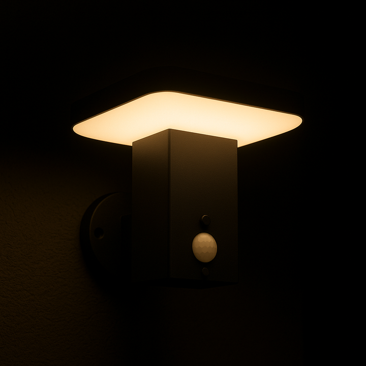 Tabeta Black Solar Wall Light