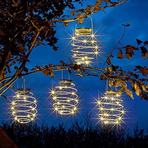 Spiral Solar Lantern - 40 Warm White LED