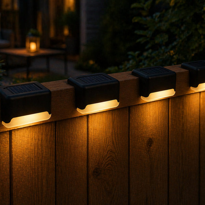 Edge Solar Fence Lights (Set of 4)