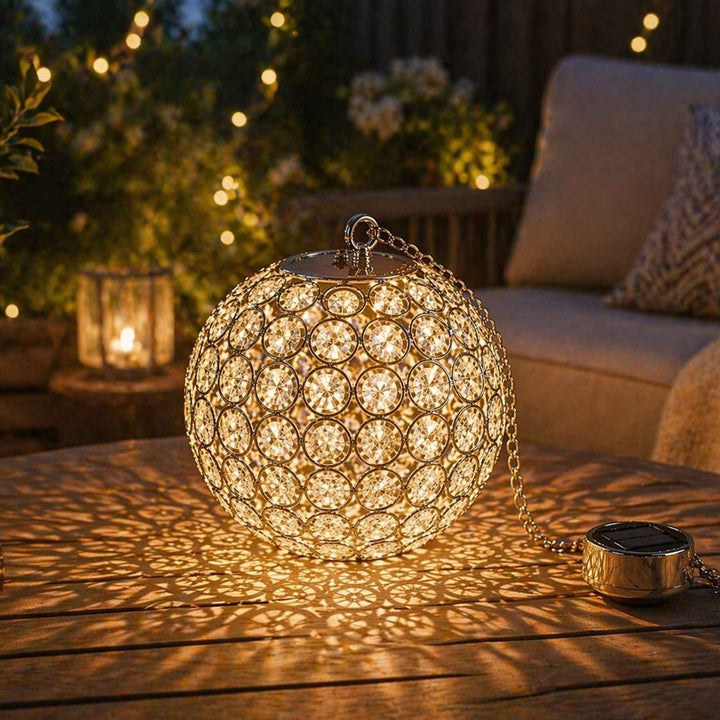 Solar Crystal Ball Light with Warm White LED
