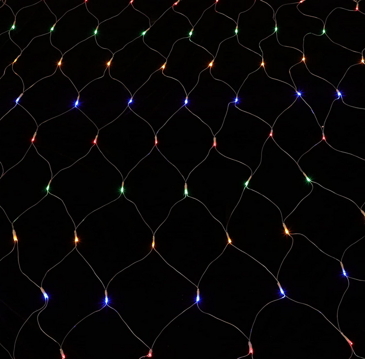 96 Multi-Colour LED Solar Net Lights