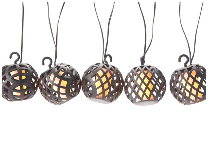 Flame Solar Fairy Lights - 8 Bulbs