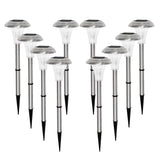 Halo XL Stainless Steel Solar Garden Stake Lights with Colour Changing LED (Set of 8) - SPV Lights