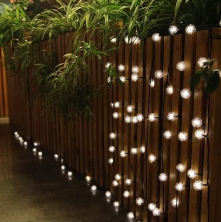 30 Bright White LED Dandelion Solar Fairy Lights