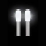 Contemporary Stainless Steel Solar Garden Stake Lights (Set of 2) - SPV Lights