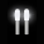 Contemporary Stainless Steel Solar Garden Stake Lights (Set of 2) - SPV Lights