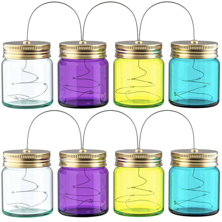 Solar Glass Jar Lights (Set of 8)