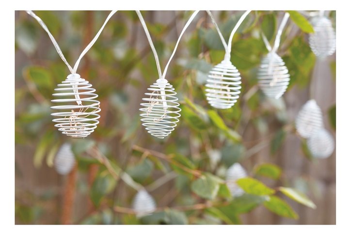 Spiral Solar Fairy Lights - 50 Warm White LEDs