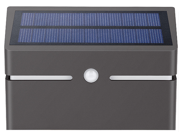 Metallic Solar Wall Light with PIR Sensor - SPV Lights