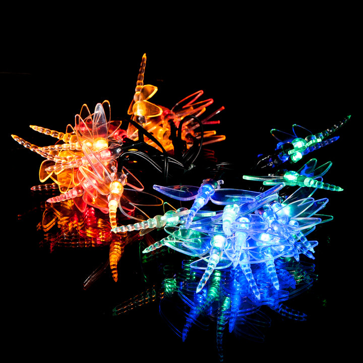 30 Multi-Colour LED Dragonfly Solar Fairy Lights - SPV Lights
