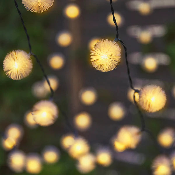 30 Warm White LED Dandelion Solar Fairy Lights