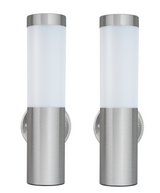 Oscar X - Contemporary Stainless Steel Solar Powered Wall Light (Set of 2) - SPV Lights