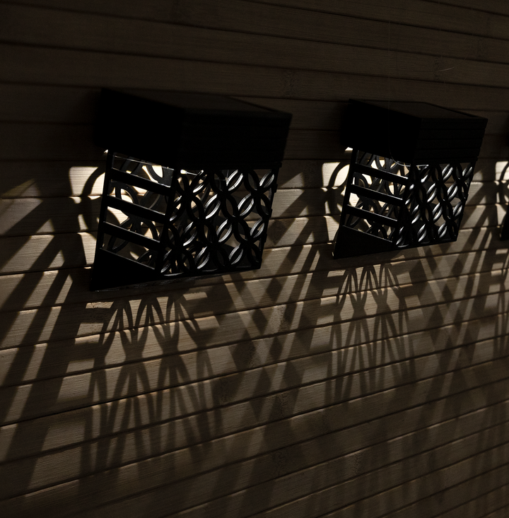 Louis Solar Fence Lights – Set of 4 with Bright White
