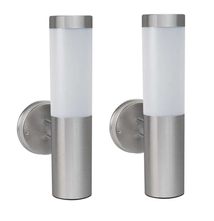 Oscar X - Contemporary Stainless Steel Solar Powered Wall Light (Set of 2) - SPV Lights