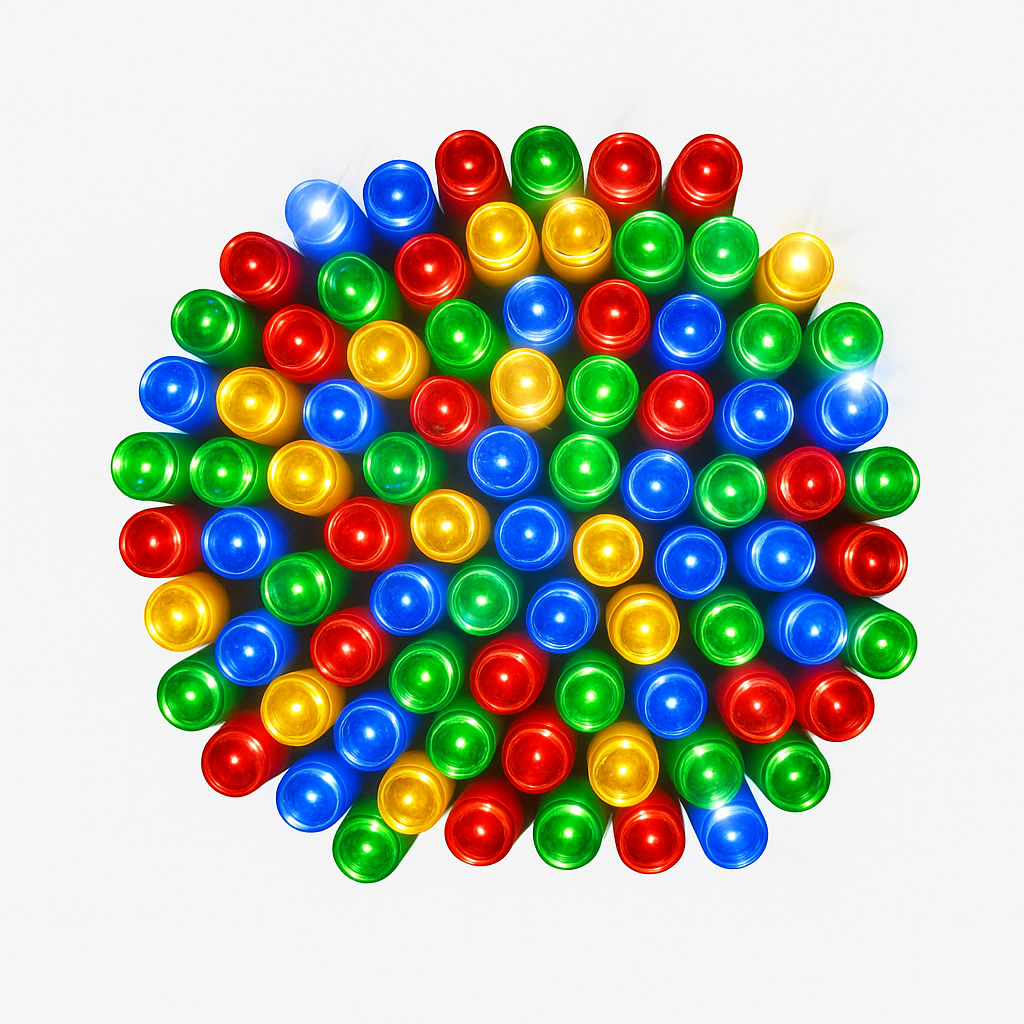 100-LED_Solar_Fairy_Lights_-_Multi-colour_AG 100 Multi-Colour LED Solar Fairy Lights - Image 1