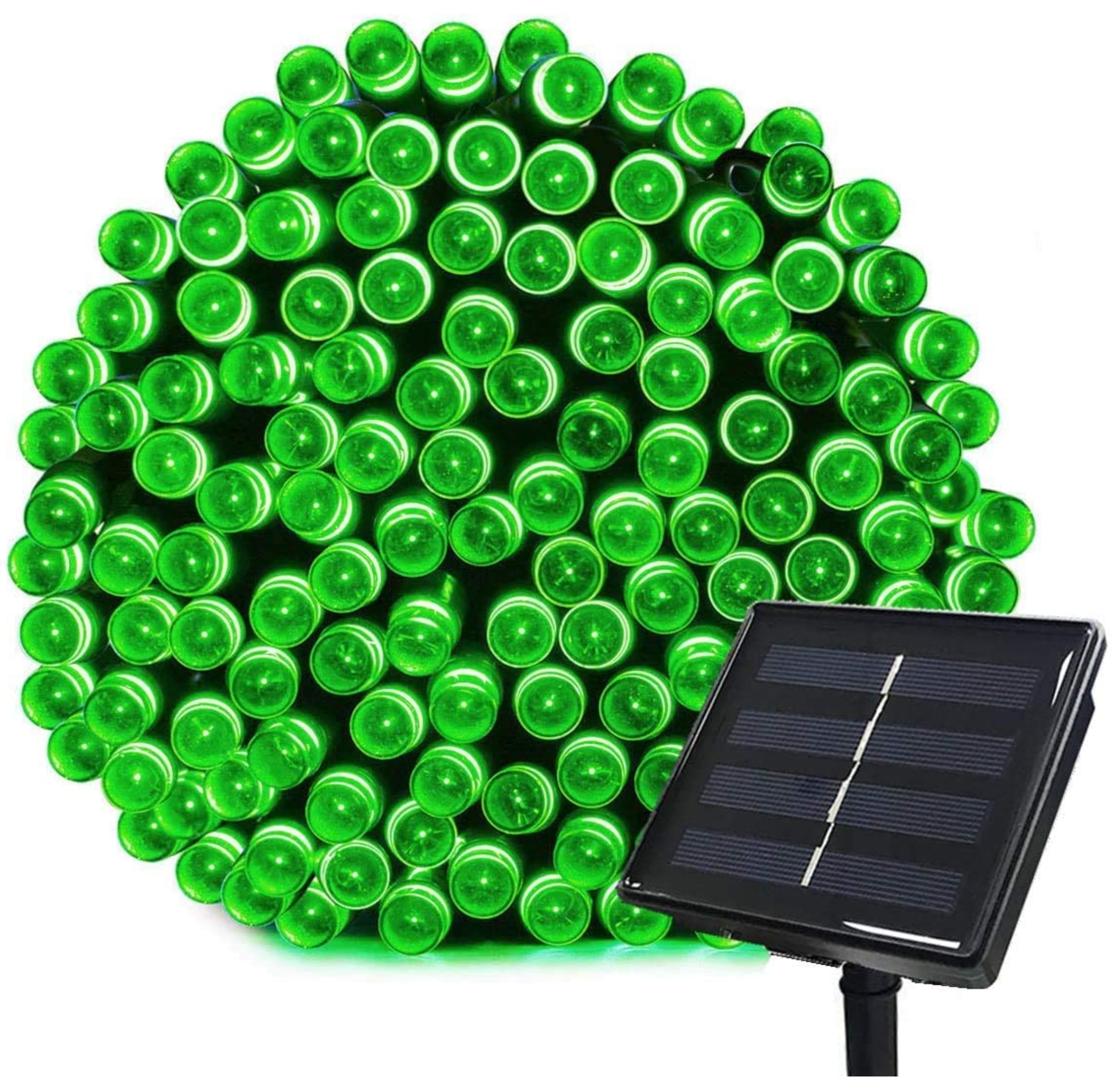 100GreenLEDSolarFairyLights 100 LED Green Solar Fairy Lights - Image 1