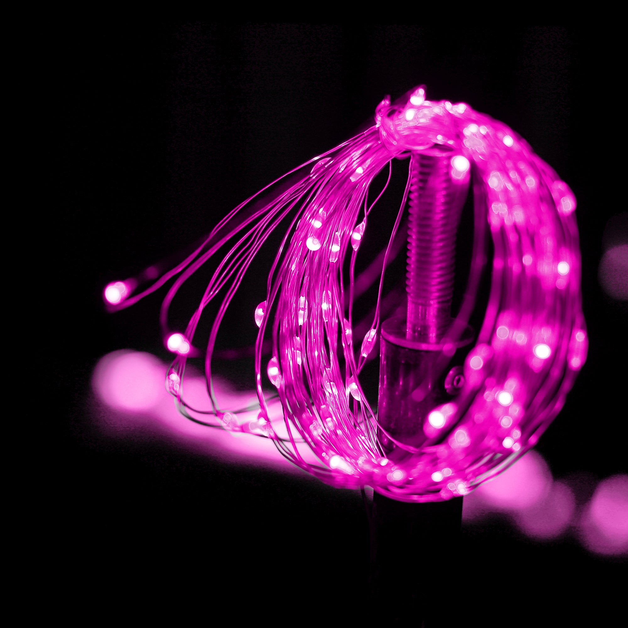 38228F1D-12A8-408E-AEA0-5F102A96347A 100 Pink LED Solar Micro String Lights - Image 1